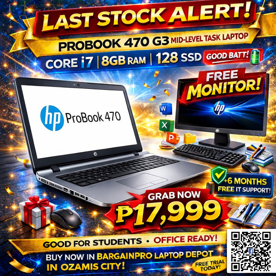 HP ProBook 470 G3 Core i7 Afforable Laptop Ozamis City 💻