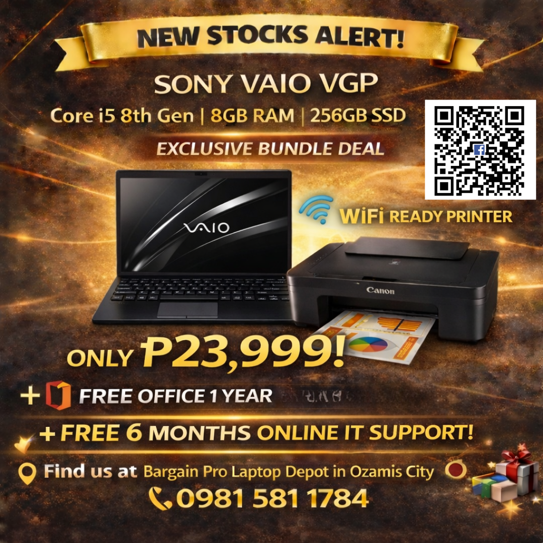Sony VAIO VGP Core i5 8th | Laptop Finds Ozamis City