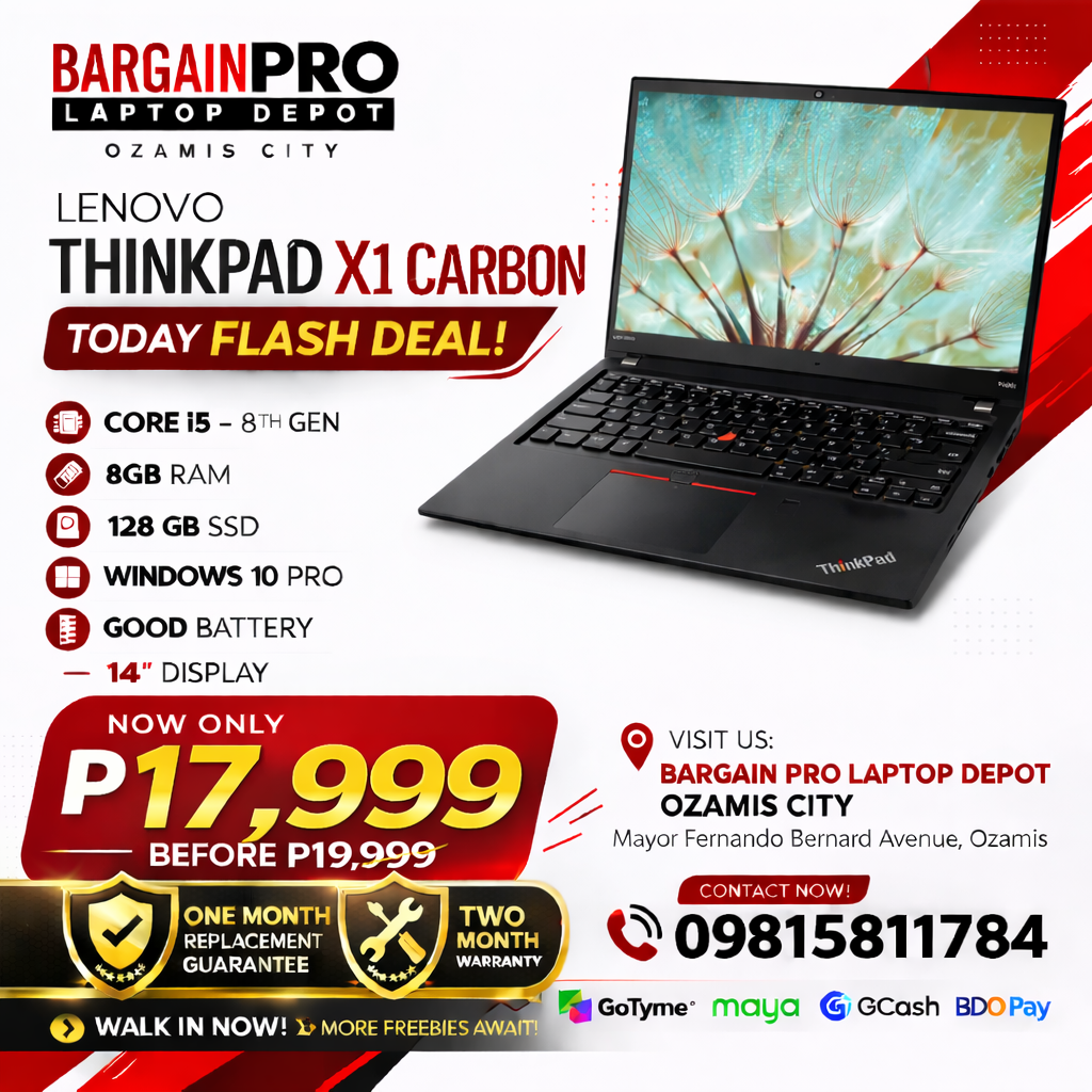 Lenovo ThinkPad X1 Carbon i5 Laptop | Ozamis City Deal