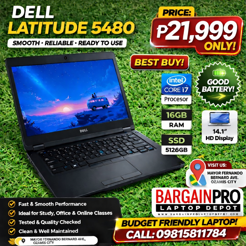 Preowned Dell Latitude 5480 i7 16GB Ram 512 SSD Ozamis City | ₱21,999